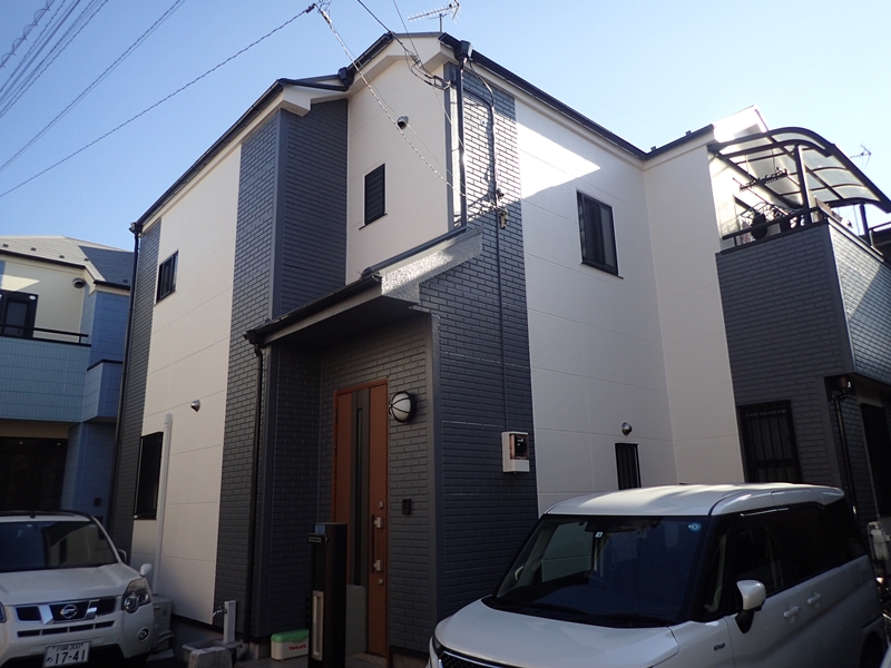 神奈川県川崎市多摩区　ALC外壁塗装と屋根塗装　工事後
